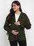 Momsoon Maternity Front Tie Up Collared Jacket